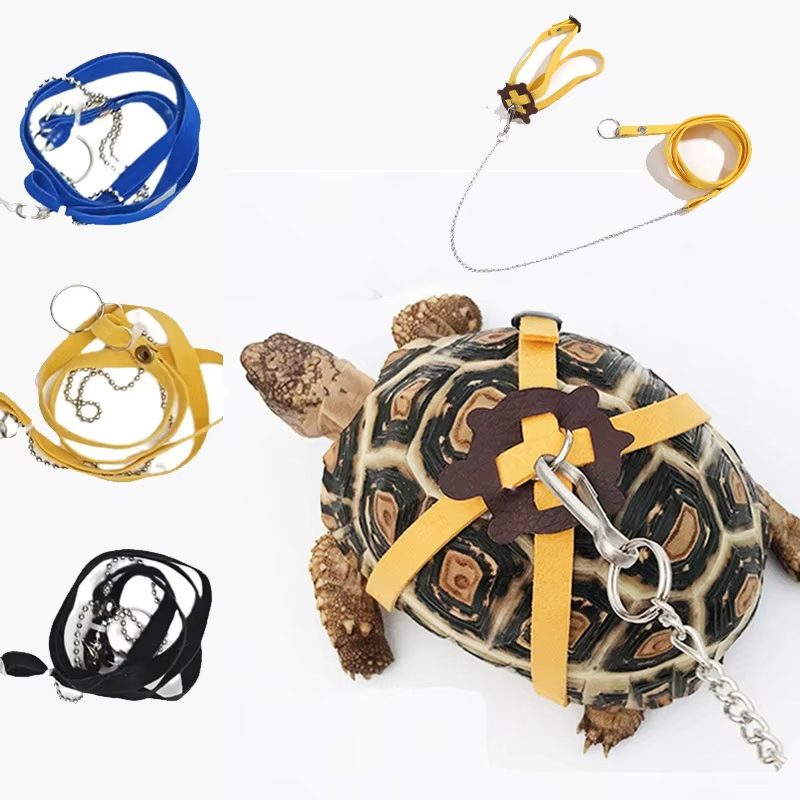 Water Dish Reptile - Поводок-шлейка для черепах из ПУ кожи,