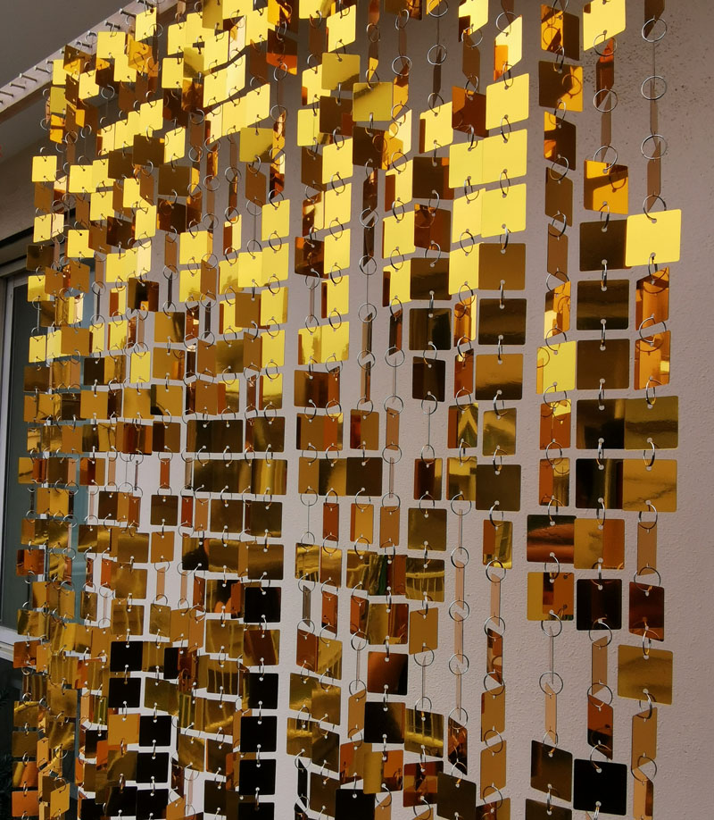 Pvc Panel Background - 3 см золото, серебро, квадратные блестки,